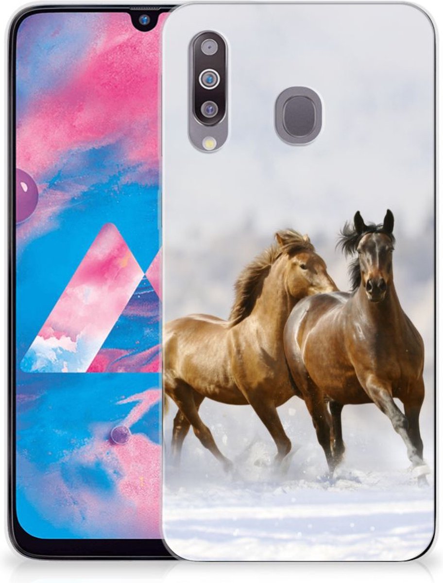 Samsung Galaxy M30 TPU Hoesje Paarden
