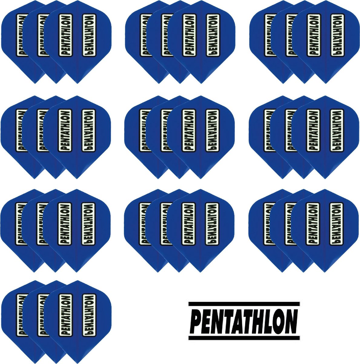 Dragon Darts - Pentathlon - 10 sets (30 stuks) - dart flights - Blauw