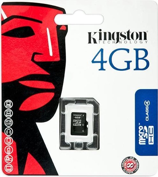 ruw morfine Trappenhuis Kingston Micro SD kaart 4 GB | bol.com