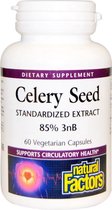 Natural Factors, Selderij zaad extract  (Celery Seed) 60 vegetarische capsules
