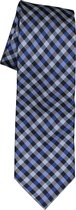 Michaelis stropdas - zijde - blauw geruit - Maat: One size