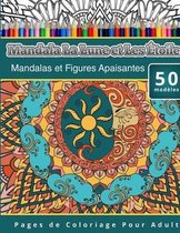 Livres de Coloriage Pour Adultes Mandala La Lune Et Les  toiles