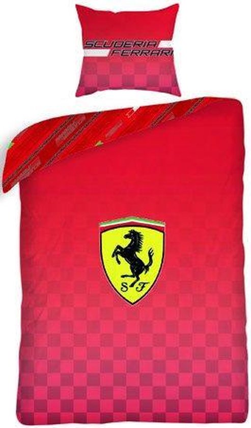 mijn Verlichting Gevoelig voor Ferrari - Dekbedovertrek - Eenpersoons - 135 x 200 cm - Rood | bol.com