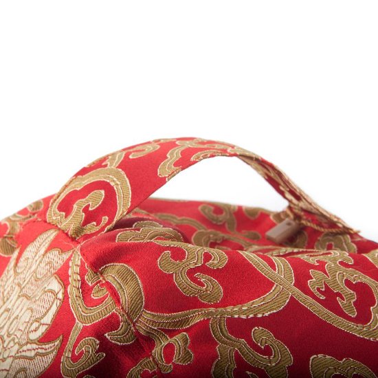 Meditatiekussen rood lotus patroon van Yogi & Yogini — afbeelding 3