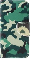 Samsung Galaxy A8 (2018) Book Case Hoesje - Camouflage