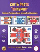 Printable Preschool Color, Cut and Glue Worksheets (Cut and Paste Transport)