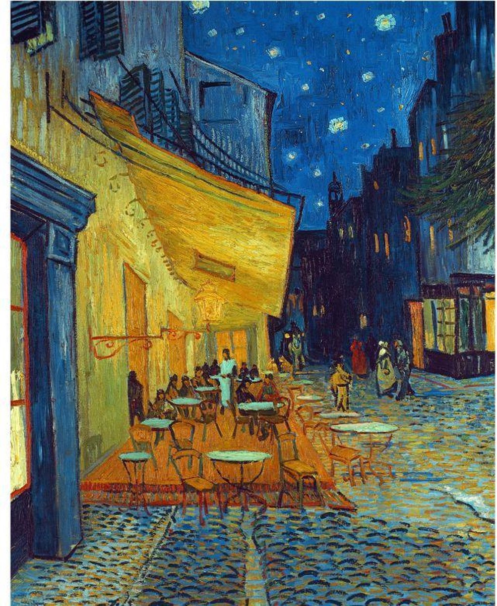 Bol Com Fotobehang Vincent Van Gogh Cafeterras Bij Nacht 192x260 Cm Hoge Kwaliteit