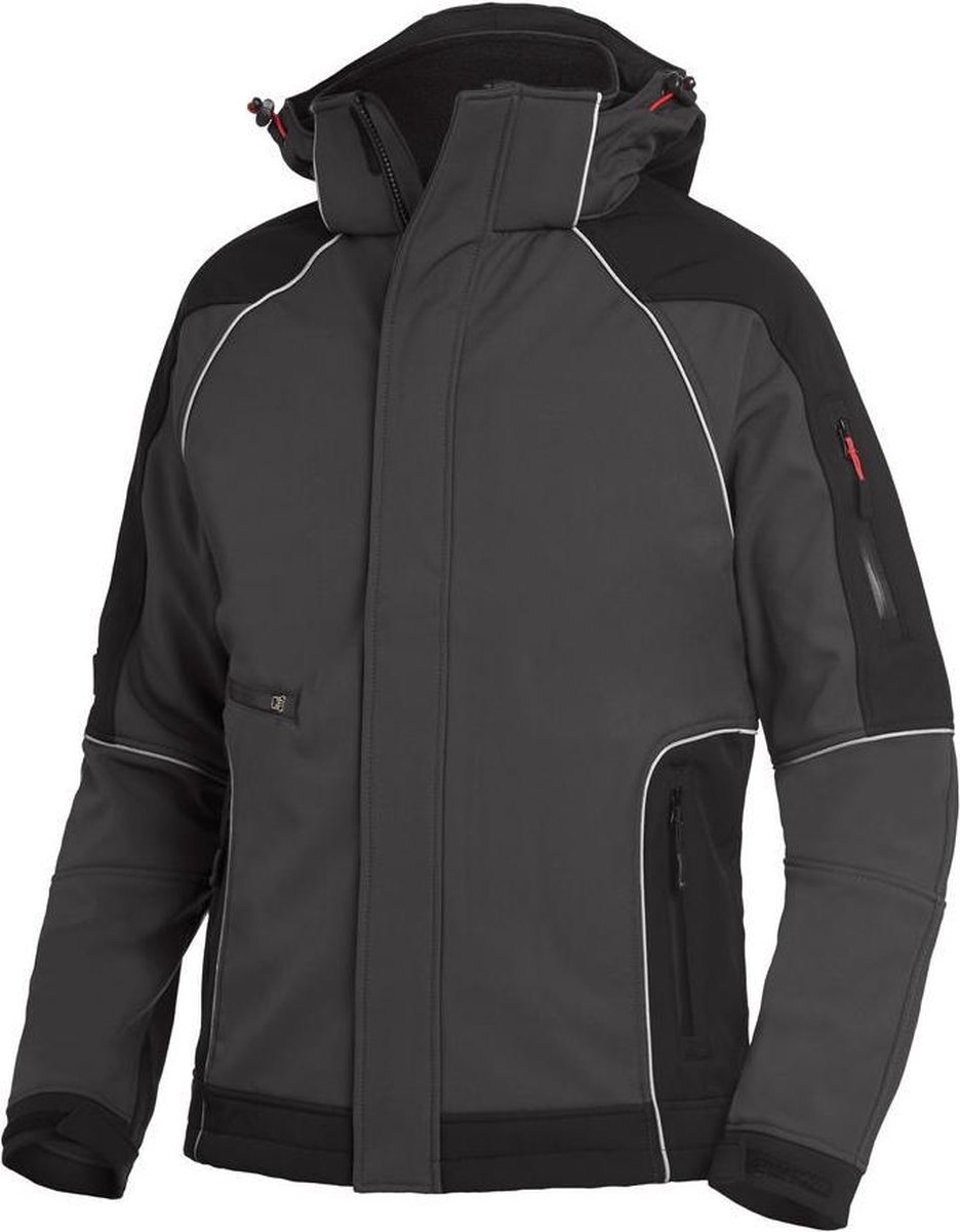 FHB WALTER Softshelljack 78518 - Antraciet-Zwart - 3XL