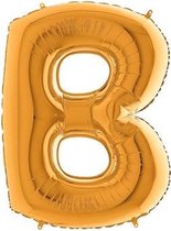 Folieballon letter B goud (100cm)