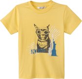 3pommes - Shirt - Geel met Hond - Maat 110