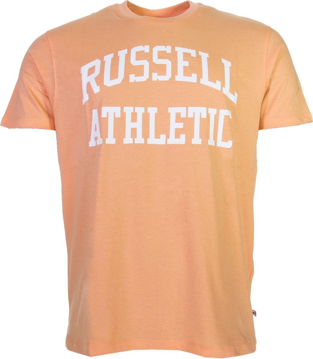 Russell Athletic Tee Crew Shirt Heren Sportshirt casual - Maat XL - Mannen - oranje