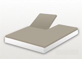 Hoeslaken Splittopper Jersey Lycra  - stone/taupe 180x200/220cm - Split hoeslaken enkel