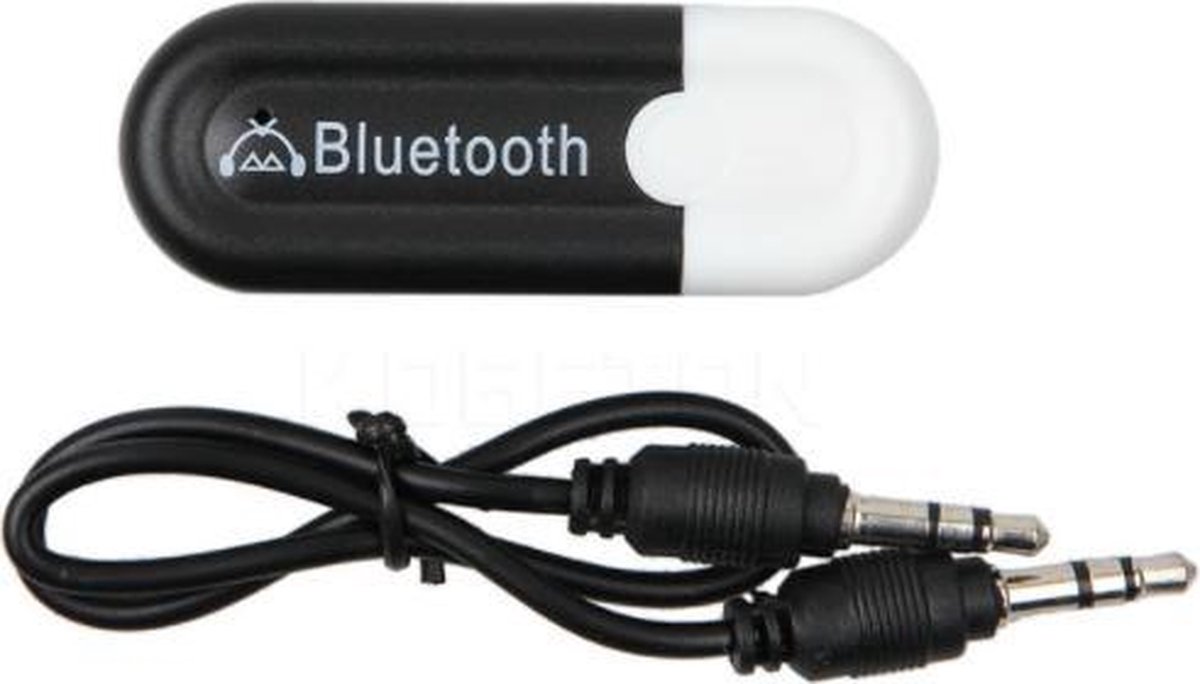 Bluetooth Adapter Receiver v4.0 + Carkit! Maakt van AUX een Bluetooth signaal, perfect voor in uw autoradio! Met USB Voeding dus niet nodig om op te laden! Werkt ook perfect op Yatour modules! - Merkloos