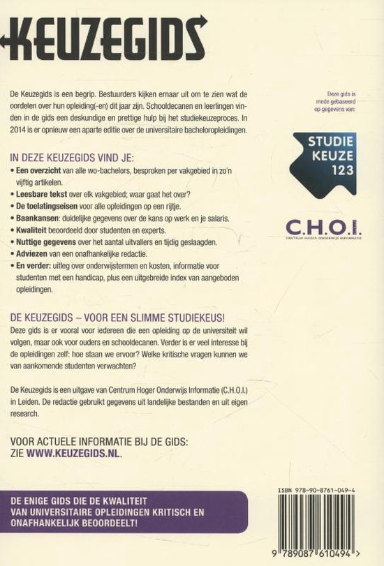 Keuzegids Universiteiten 2014 9789087610494 Boeken