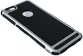 Rubber hoesje zwart / zilver Geschikt voor iPhone 6 (S) Plus