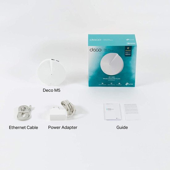 TP-Link Deco M5 - Mesh Wifi - Router - 1300 Mbps - 1-pack - Uitbreiding