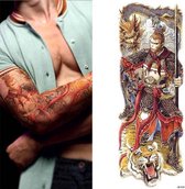 Water overdraagbare Tijdelijke Full Arm Tattoo: Samurai Krijger