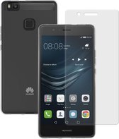 MP Case transparant tpu case hoesje voor Huawei P9 Lite en gratis glasfolie tempered screen protector gehard glas voor Huawei P9 Lite