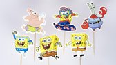 Spongebob Squarepants |24 stuks|cupcake - cupcake decoratie - cupcake versiering - cupcake toppers - taart decoratie - taartversiering