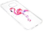Flamingo hoesje siliconen Geschikt voor Samsung Galaxy S6 Edge