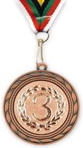 Sport Bronzen Medaille Nr3 / derde plaats + halslint
