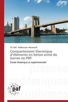 Comportement Thermique D �l�ments En B�ton Arm� de Barres En Prf