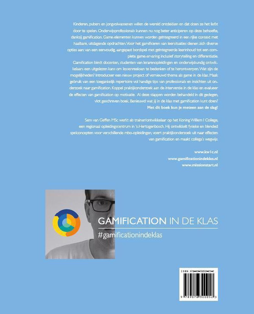 Gamification in de klas - back cover