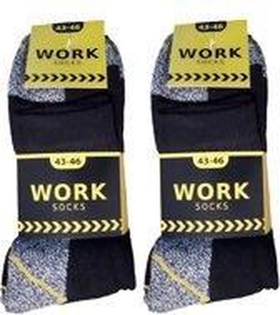 Work werk sokken laag model 10 pak zwart