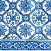 20x Servetten Portugees blauw tegelprint 33 x 33 cm - Feest/party servetten met azulejo print uit Portugal