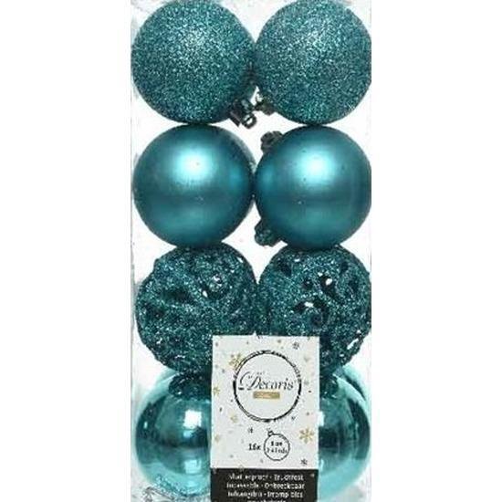 80x Turquoise blauwe kunststof kerstballen 6 cm - Mix - Onbreekbare  plastic... | bol.com