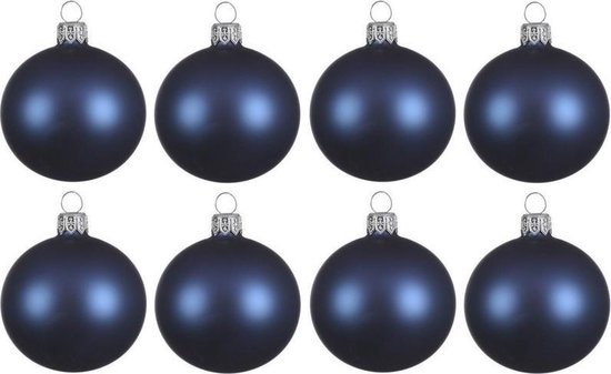 8cm boule bleu mat en verre,Noël 2018 
