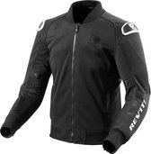 REV'IT! Traction Black White Textile Motorcycle Jacket 2XL