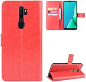 Oppo A5 / A9 (2020) Crazy Horse Portemonnee Hoesje Rood