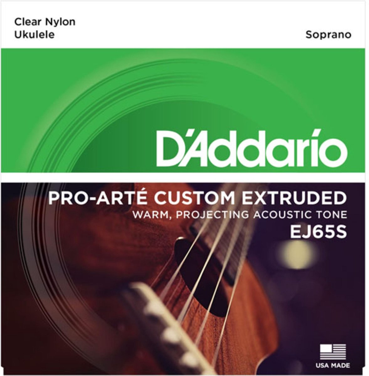 Daddario j65 snarenset voor sopraan ukelele