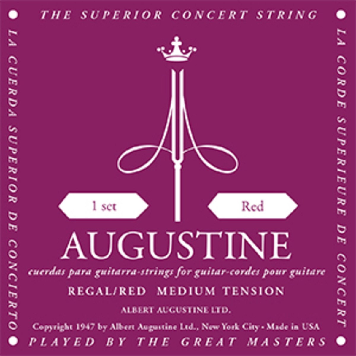 Augustine Regal Red Snaren voor Klassieke Gitaar - Hoge/Medium Spanning