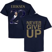 Never Give Up Spurs Eriksen 23 Gallery T-Shirt - Navy/ Goud - L
