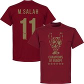 Liverpool Trophy M. Salah 11 Champions of Europe 2019 T-Shirt - Rood - XL
