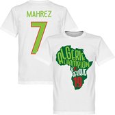 T-shirt vainqueur de la Coupe d'Afrique d'Algérie 2019 Mahrez - Blanc - XXXL