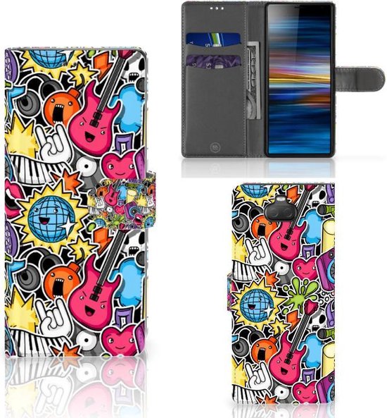 Sony Xperia 10 Wallet Case met Pasjes Punk Rock | bol.com