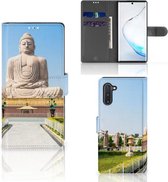Geschikt voor Samsung Galaxy Note 10 Flip Cover Boeddha