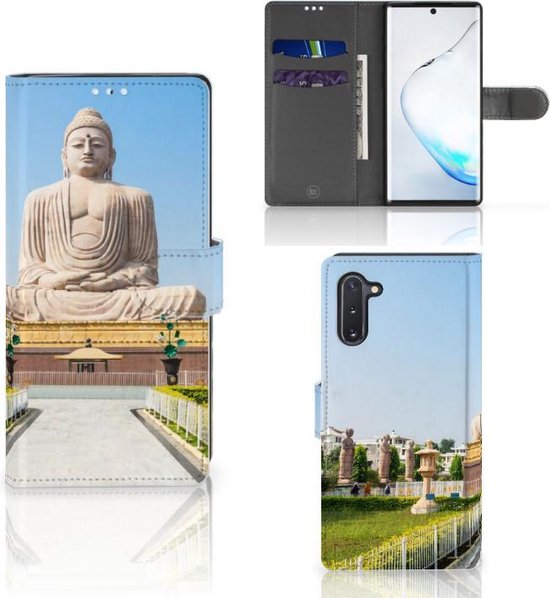 Geschikt voor Samsung Galaxy Note 10 Flip Cover Boeddha