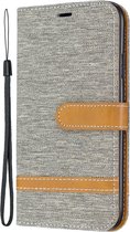 iPhone 11 Hoesje - Denim Book Case - Grijs