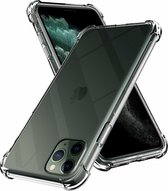 Shock case geschikt voor Apple iPhone 11 Pro - transparant +  Glazen Screenprotector