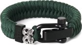 Musthef Rebel Dark Green skull mannen armband