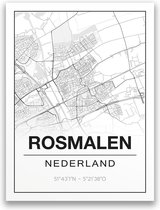 Poster/plattegrond ROSMALEN - A4