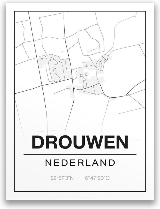 Poster/plattegrond DROUWEN - A4