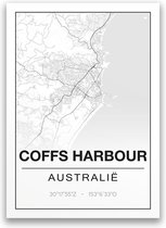 Poster/plattegrond COFFSHARBOUR - A4