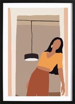 Abstract Girl Art Poster 2 (21x29,7cm) - Wallified - Abstract - Poster - Print - Wall-Art - Woondecoratie - Kunst - Posters