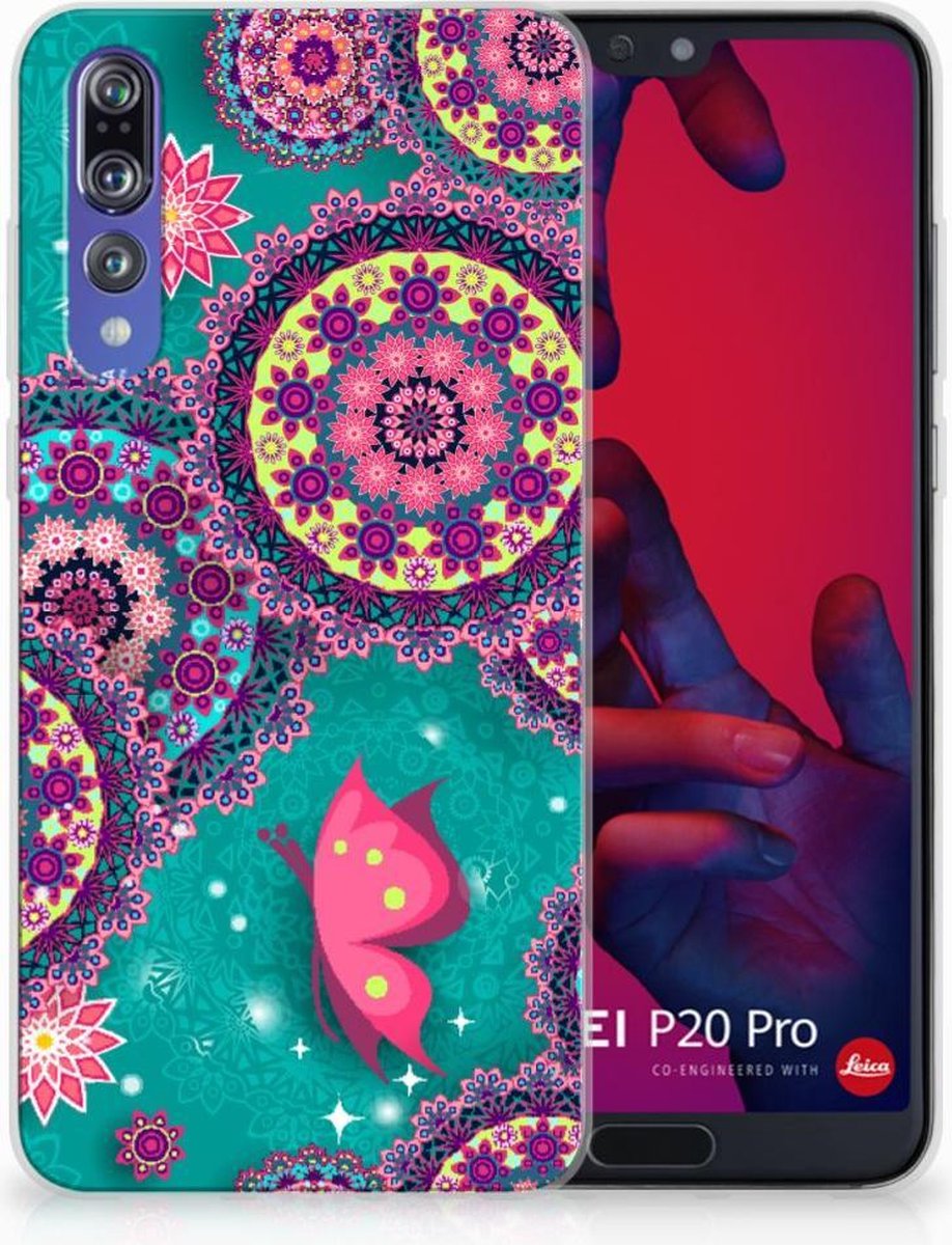Huawei P20 Pro Hoesje maken Cirkels en Vlinders