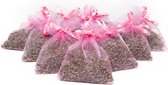 Bio scents Franse Lavendel geur zakjes 10 stuks roze - biologisch